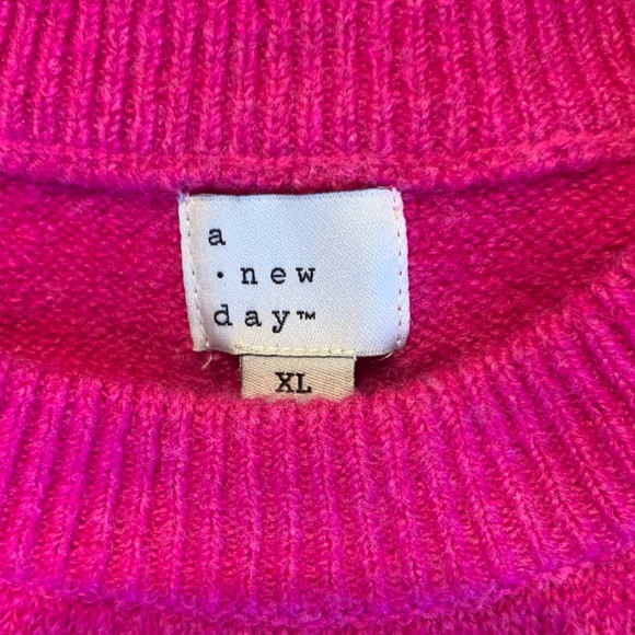 A New Day Pink Crewneck Pullover Sweater - Picture 9 of 11